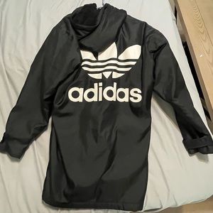 Oversized Adidas Button up, parka jacket